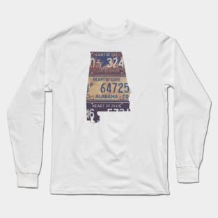 Vintage Alabama License Plates Long Sleeve T-Shirt